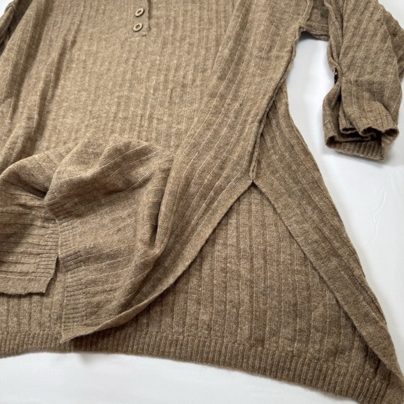 FREE PEOPLE Pullover Sweater Women's Size Medium Oversized Beige Loungewear Cozy - Picture 5 of 11